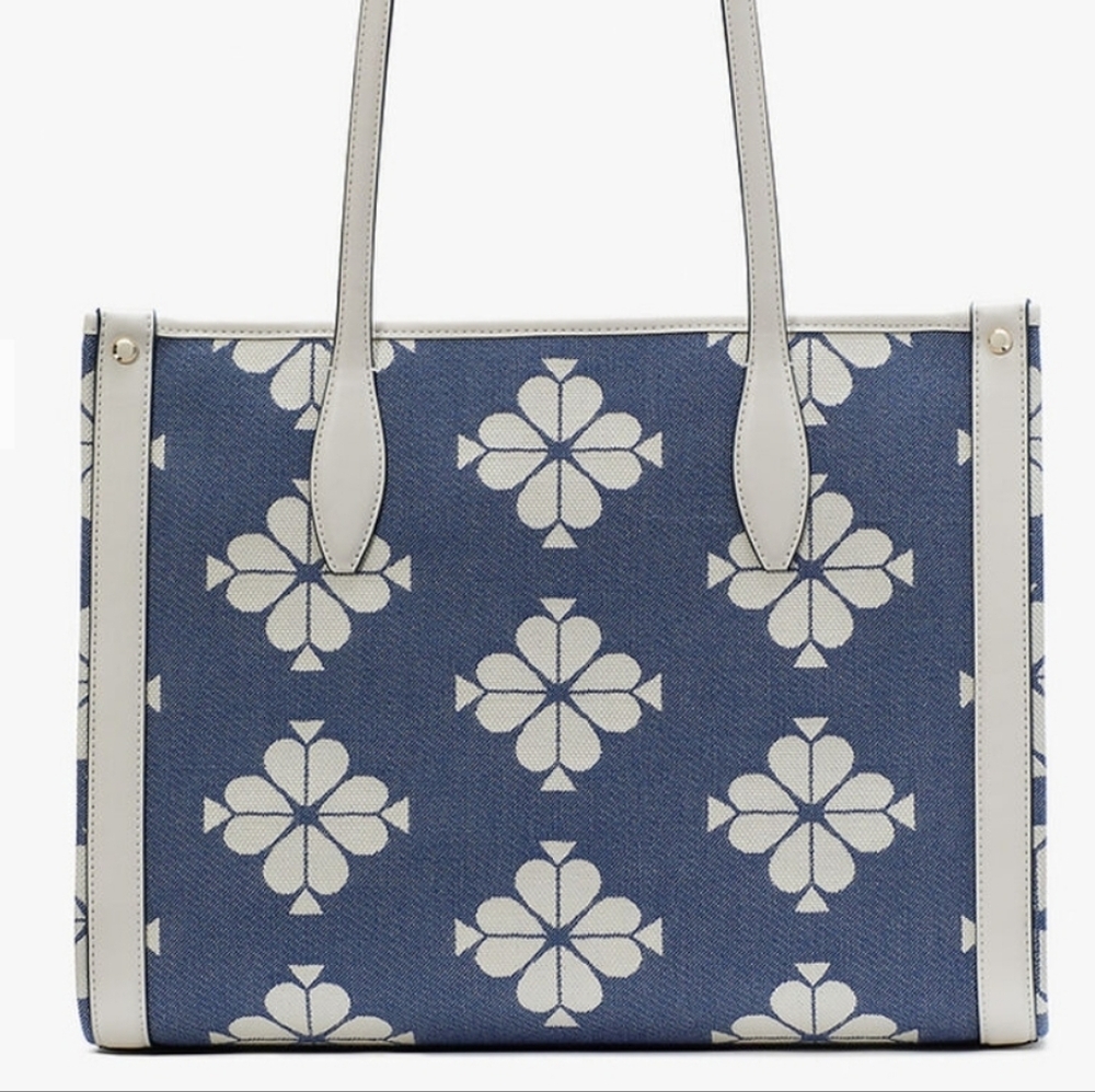 Kate spade denim flower medium tote - Picture 2 of 6